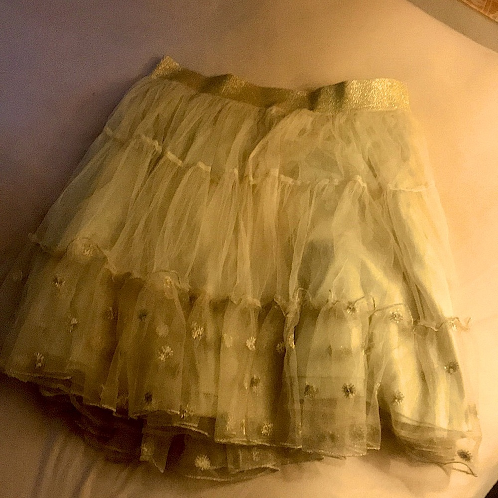 Lane Bryant gold tulle skirt